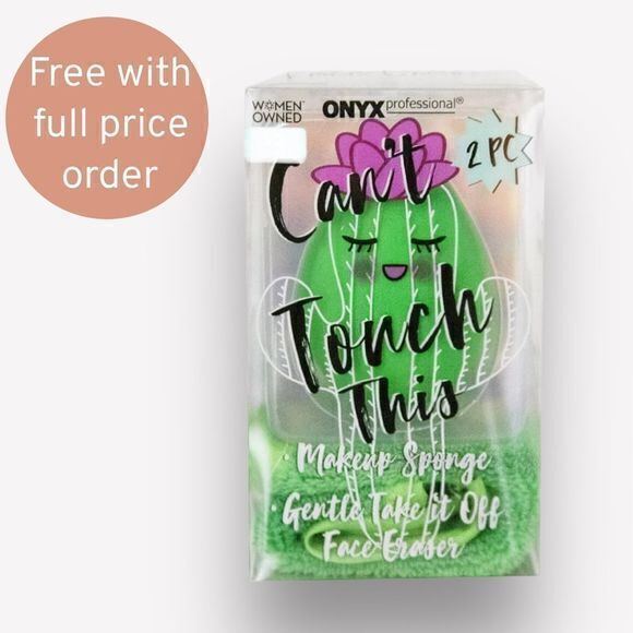 FREE NWT‎ Onyx 2 Piece Make Up Sponge & Face Eraser Cloth Gift Set - Picture 1 of 3